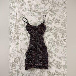 Urban Outfitters Dark Floral Mini Dress